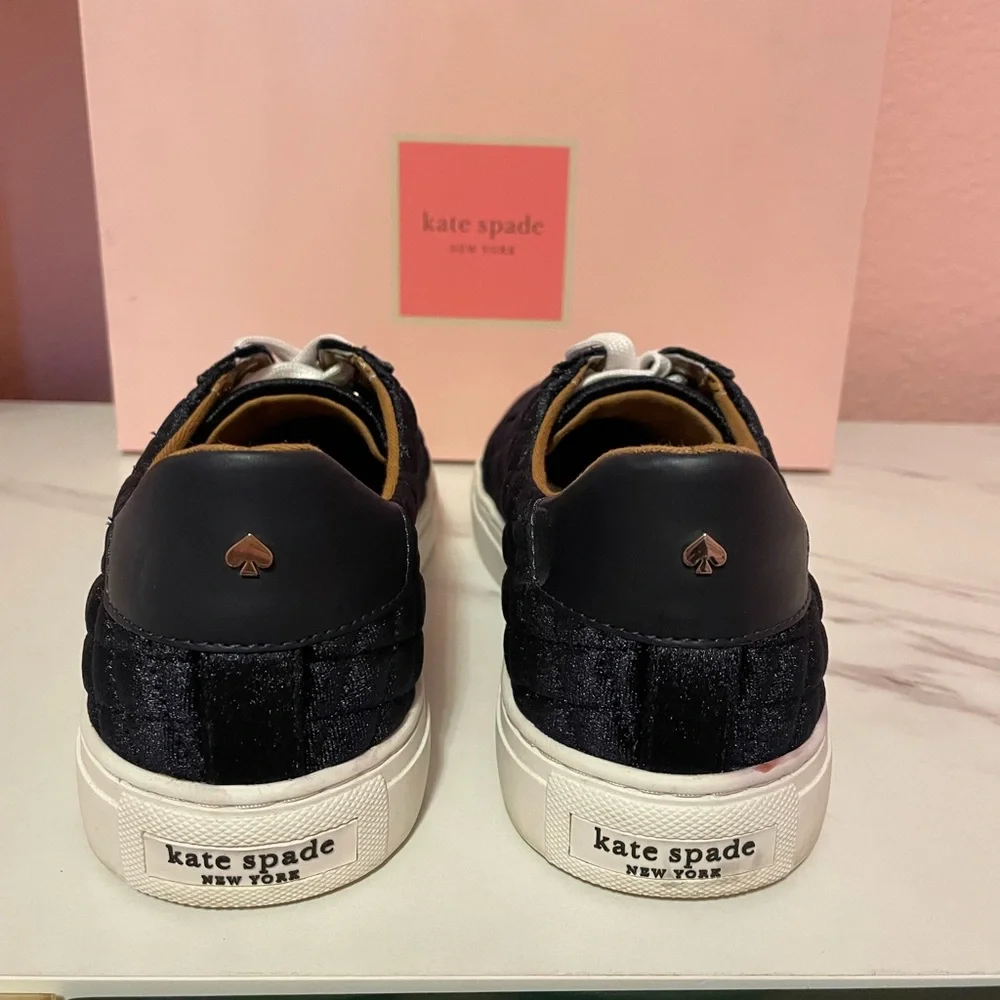 Kate Spade Blue Velvet Shoes. Like New, Box included. - Picture 4 of 5